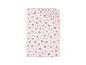 Drap-housse blanc à motif floral rose
