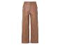 Pantalon large en simili cuir marron.
