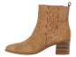Bottines en daim marron à talon bloc.