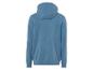 Un sweat-shirt à capuche bleu à manches longues