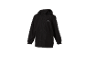Une veste noire légère à capuche pour enfants.