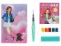 Set d'aquarelle Forever Girlie avec livre de coloriage, pinceau, peintures et éponge.