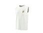 Robe t-shirt blanche avec imprimé palmier et texte 'SUMMER' en marron.