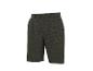 Shorts homme kaki foncé avec texture tissée et bouton à la taille.