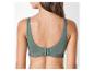 Un soutien-gorge vert avec de la dentelle en bas.