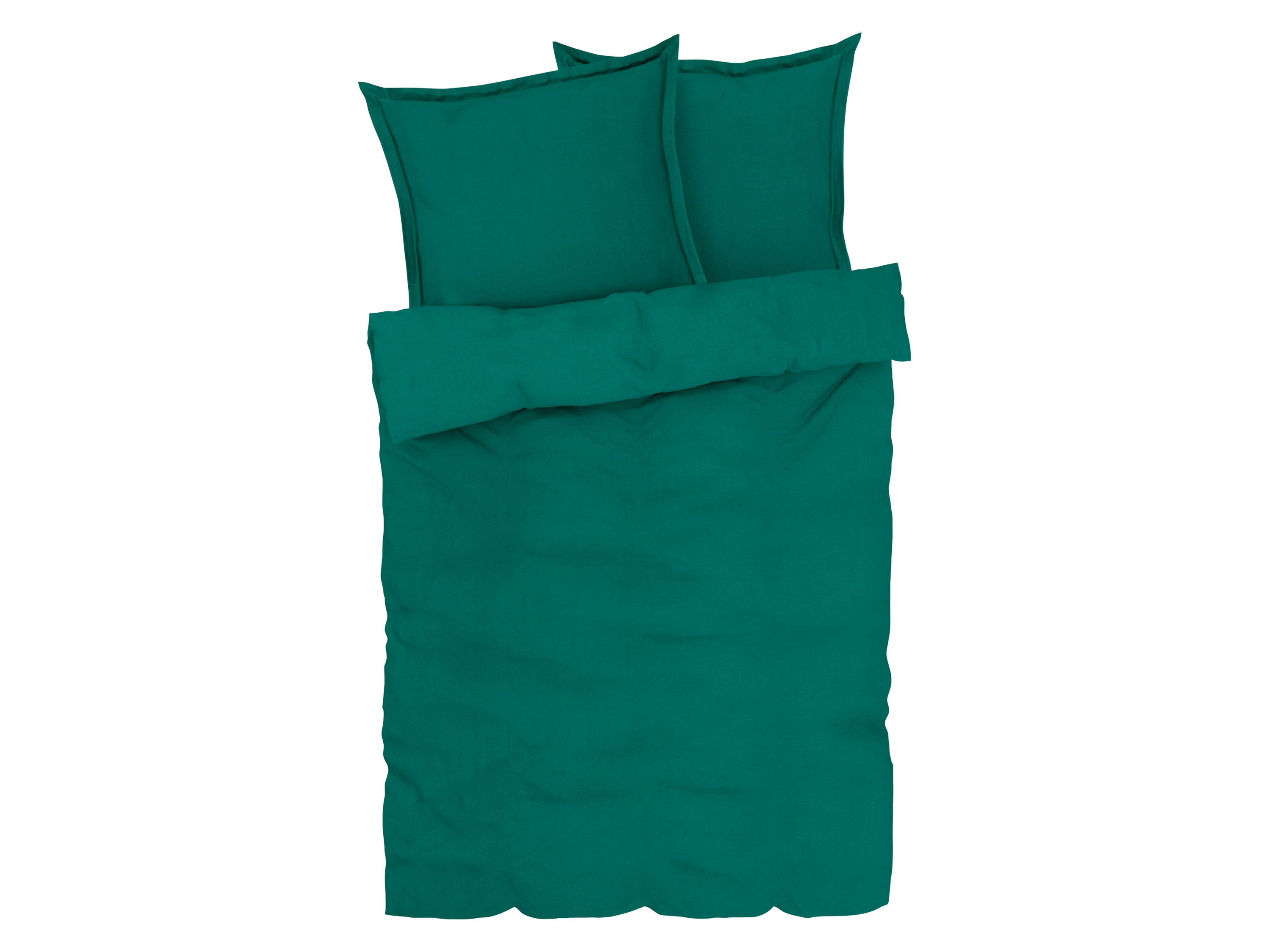 LIVARNO home Parure de lit en satin, 240 x 220 cm (vert)