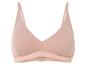 Soutien-gorge rose sans couture avec dentelle.