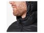 Blouson noir à capuche pour homme.