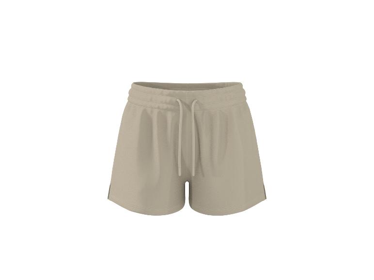 Short de sport beige avec cordon de serrage à la taille