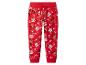 Pantalon de jogging rouge pour enfants avec des imprimés de Père Noël et de rennes