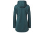 Une veste softshell vert foncé avec capuche.