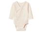 Body bébé crème à manches longues avec fermeture croisée