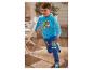 Ensemble survêtement Minecraft bleu pour enfant : sweat à capuche et pantalon.