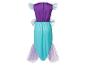 Une robe violette et turquoise avec une queue de sirène.
