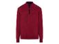 Un pull rouge avec une fermeture éclair et le logo Lyle & Scott.
