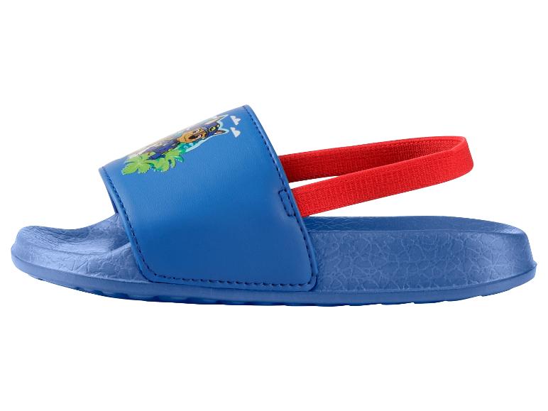 Claquettes bleues pour enfant avec motif Pat' Patrouille.
