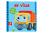 Un livre pour enfants intitulé 'En Ville' avec cinq volets à soulever.