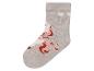 Chaussettes grises avec un motif licorne rose et rouge