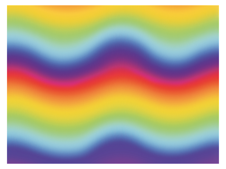 Fond abstrait composé d'ondes colorées arc-en-ciel.
