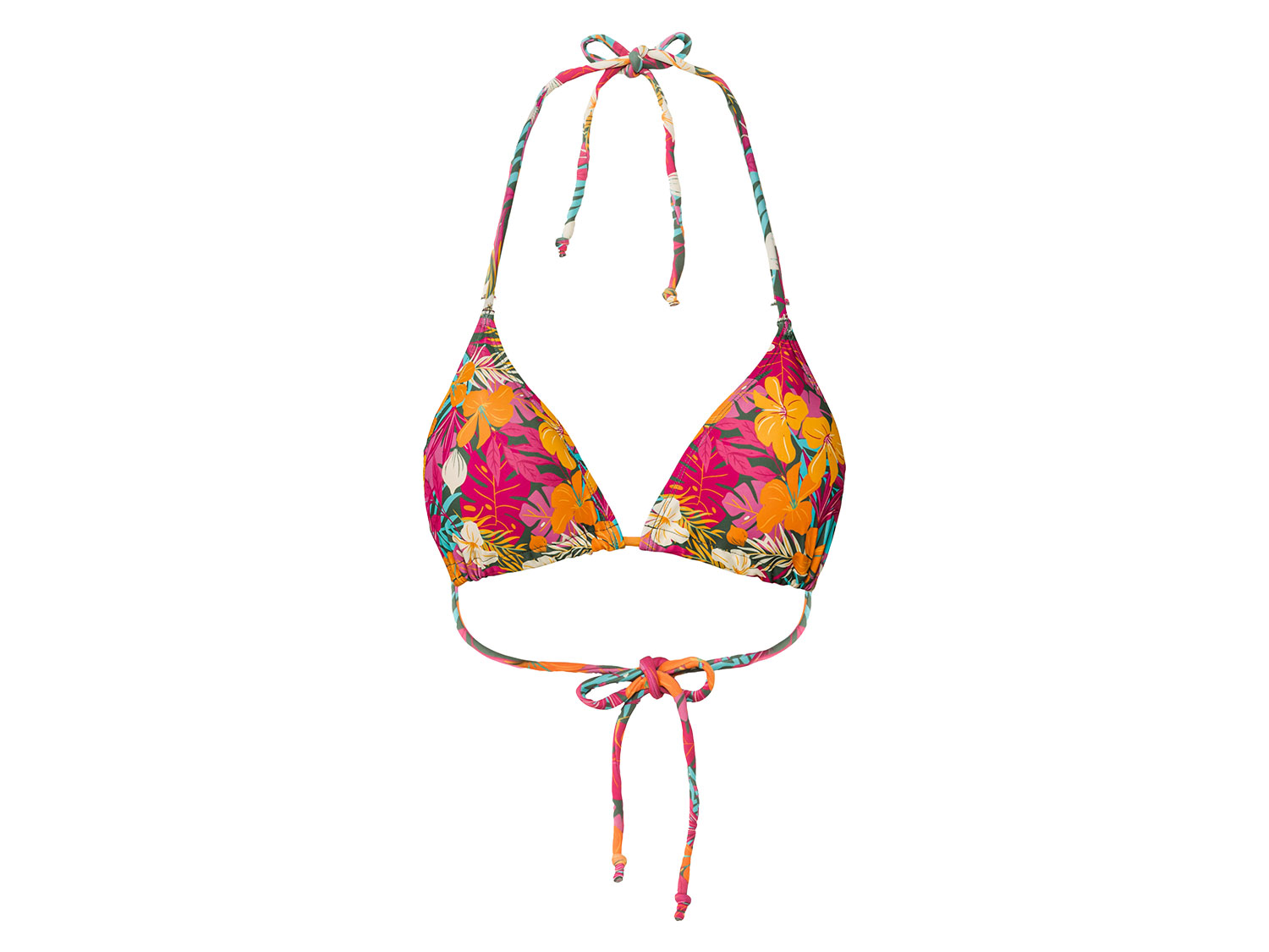 esmara® Haut de maillot de bain triangle  (fleurs/rose/orange)