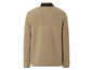 Veste polaire beige à col montant.