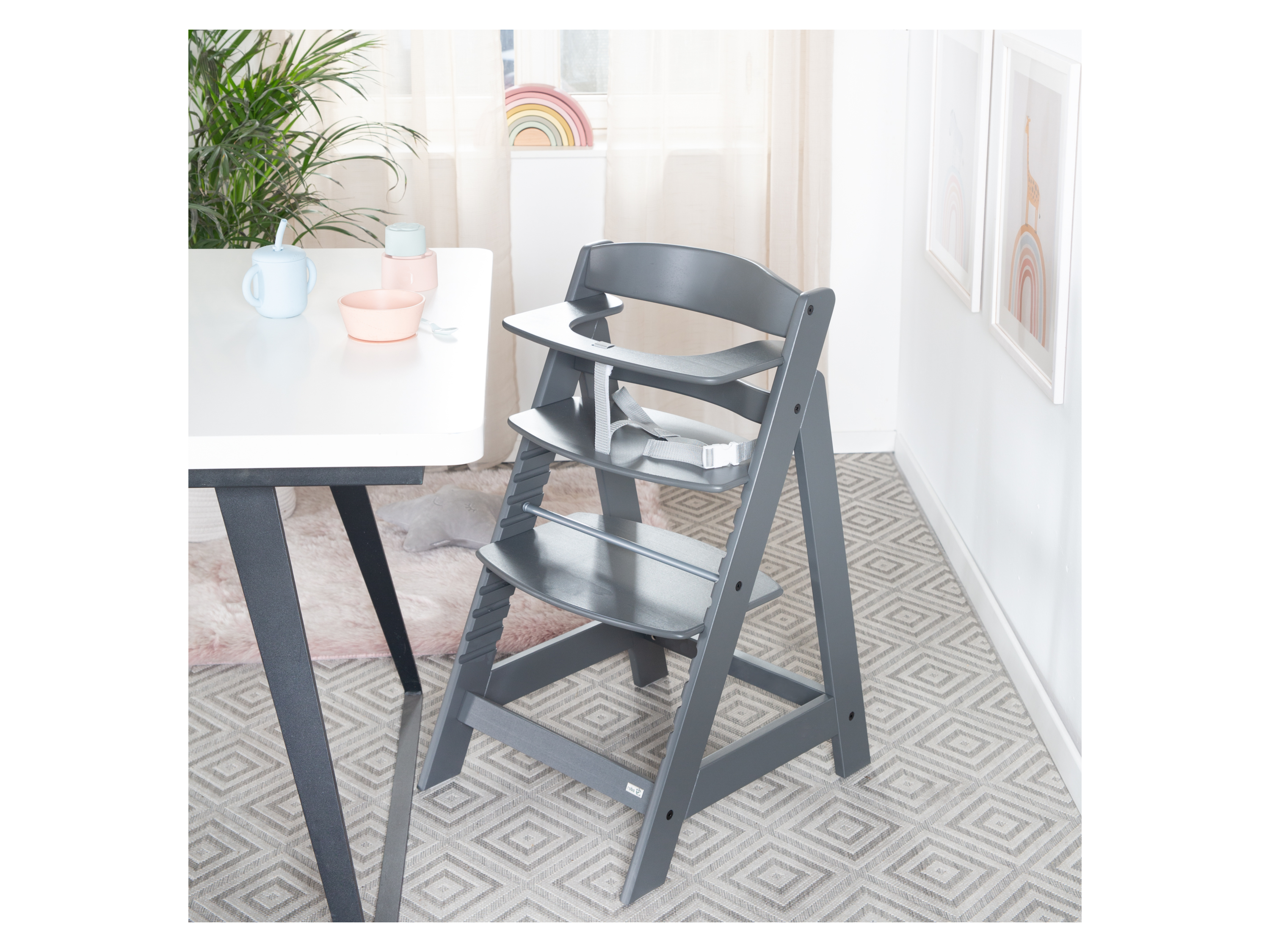 roba Chaise haute »Sit Up«, chaise haute évolutive en bois. (anthracite)