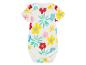 Un body bébé à manches courtes avec un motif floral.