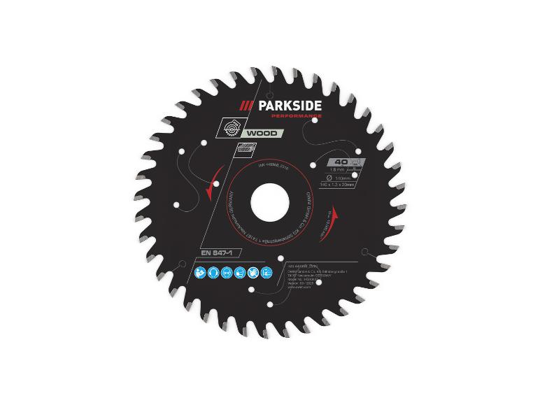 Lame de scie pour bois avec 40 dents, diamètre 140 mm et épaisseur 1,8 mm.