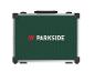 Boîte à outils verte avec le logo Parkside.