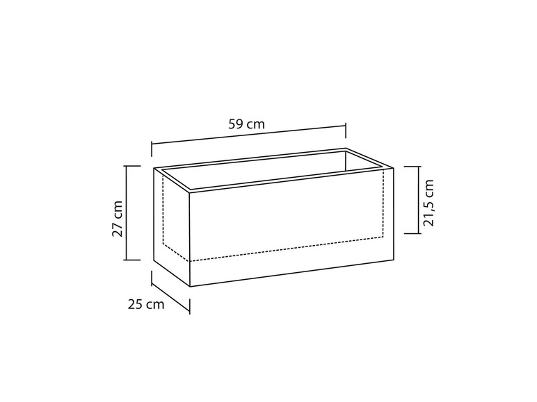 Aller en mode plein écran : Scheurich Jardinières « Cube Box », plastique, rectangulaire - Image 4