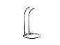 Support en métal noir pour chaise suspendue avec base ronde et ressorts