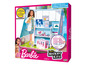 Maison de poupée Barbie sur le thème du vétérinaire, comprenant des accessoires et des autocollants.