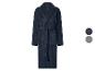 Peignoir en microfibre bleu marine avec ceinture et poches