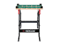 établi pliable Parkside avec deux étaux.
