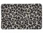 Tapis imprimé léopard en noir et beige