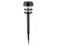 Lampe solaire de jardin noire avec piquet, 37 cm de hauteur.