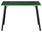 Une table de jeu noire avec des accents verts.