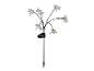 Lampe solaire à piquet avec libellules décoratives.