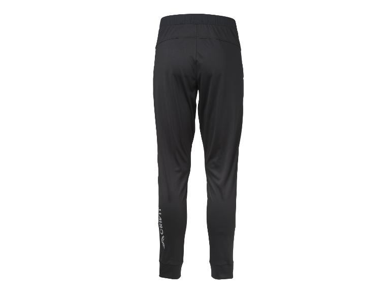 Pantalon de survêtement noir pour homme avec logo sur la jambe gauche.