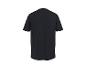 T-shirt noir uni à manches courtes, vue de dos