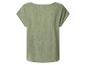 Vue arrière d'un haut texturé vert clair à manches courtes.