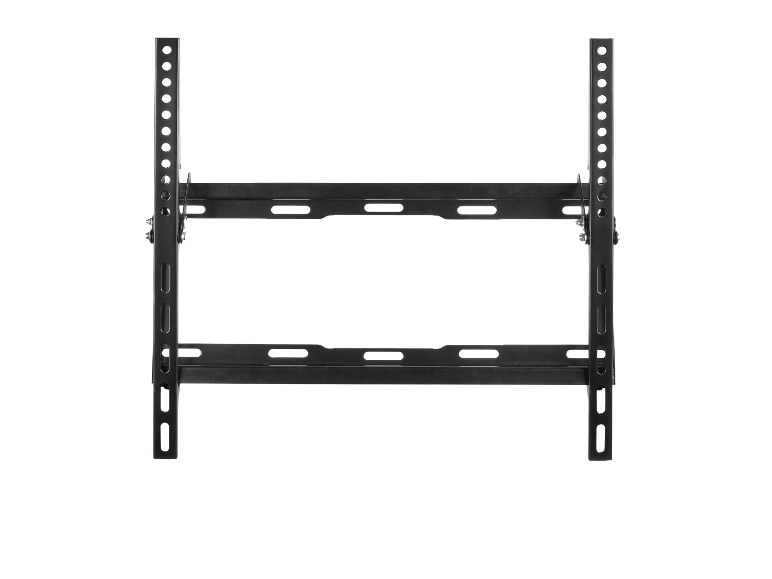 Support mural noir pour téléviseur.