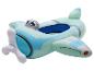 Bâteau gonflable avion pour enfant, design bleu et vert clair.