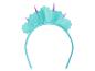 Un serre-tête turquoise avec des pointes violettes