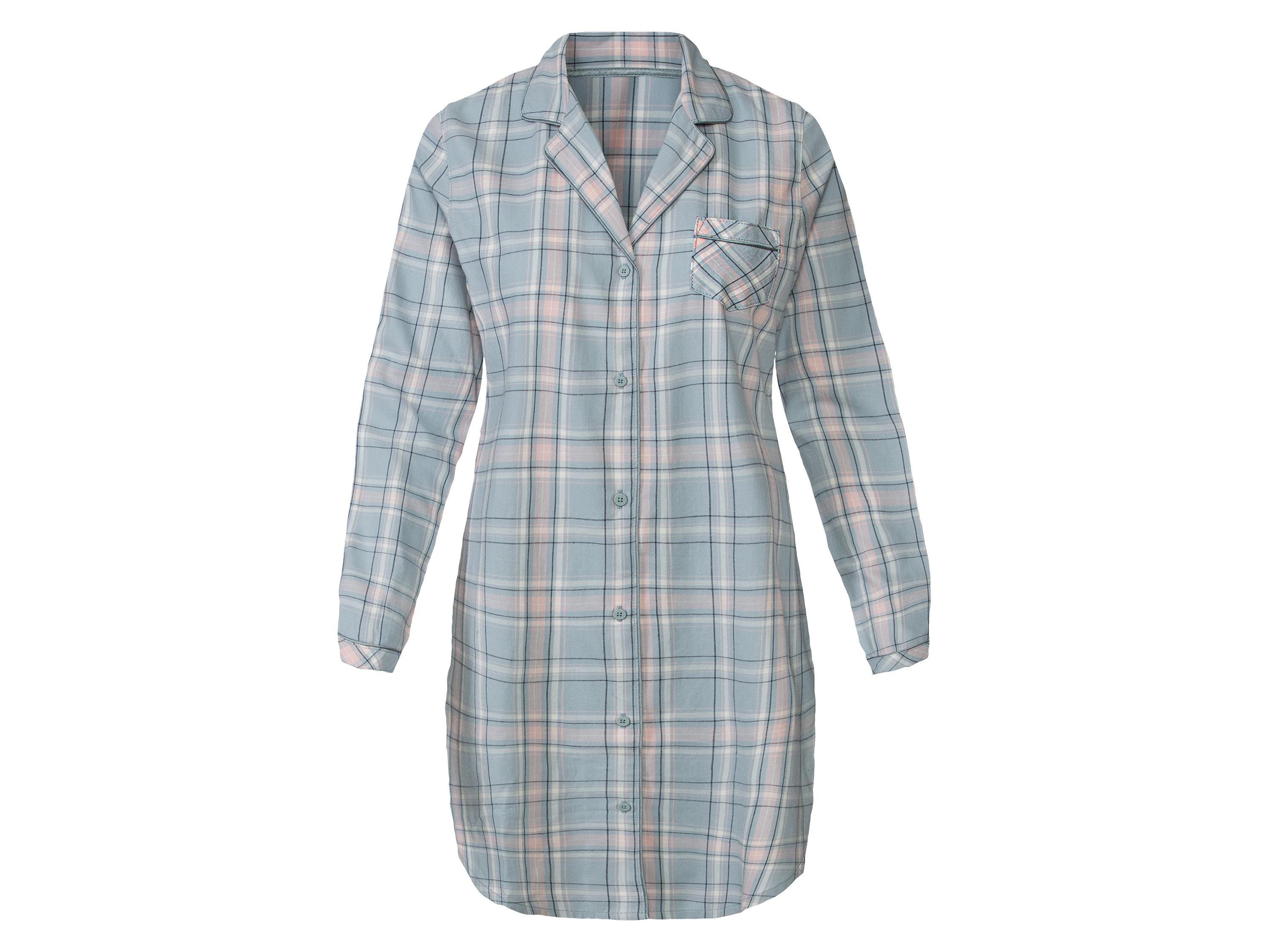 esmara® Chemise de pyjama longue femme (bleu clair)