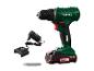 Perceuse-visseuse sans fil Parkside X20V Team avec chargeur et embout de tournevis.