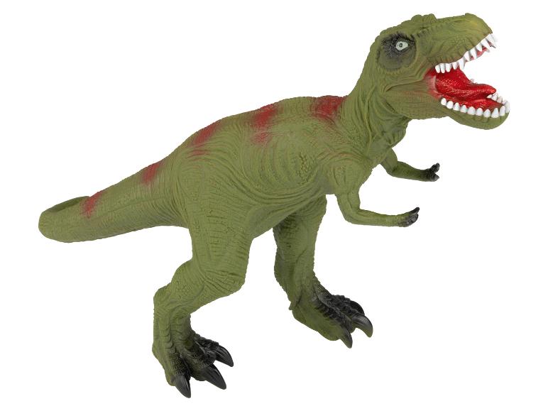 Un jouet dinosaure T-Rex vert.