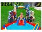 Piscine gonflable Spider-Man avec toboggan.