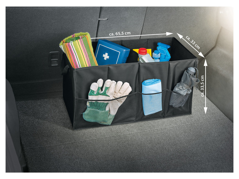 Sac De Rangement Pour Coffre De Voiture - Feutre, 30x15x30 Cm, Pliable, Velcro, Pour Outils Et Nettoyage