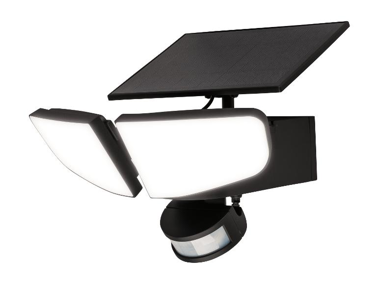 Projecteur de sécurité solaire à détecteur de mouvement avec deux têtes LED réglables